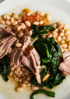 Slow-Cooked Pork Shoulder with Braised White Beans Recipe ... image