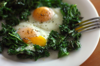 Eggs In A Nest of Chidori Kale - /Narrative Food image
