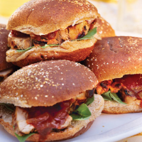 Grilled Pork Tenderloin Sandwiches Recipe | MyRecipes image