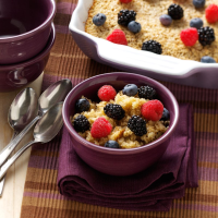 Amish Baked Oatmeal Recipe: How to Make It - Taste of Home: Find Recipes, Appetizers, Desserts, Holiday Recipes & Healthy Cooking Tips image