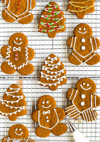 Eggless Gingerbread Cookies Recipe - Mommy's Home Cooking image