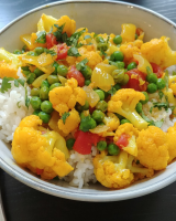 Vegetarian Indian Cauliflower and Pea Curry Recipe ... image