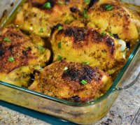 Honey-Mustard and Curry Chicken Thighs Recipe | Allrecipes image