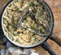 White bean, parsley & garlic mash recipe | BBC Good Food image