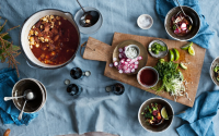 Posole with Red Chile Recipe | Bon Appétit image