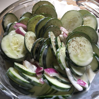 Cucumbers with Dressing Recipe | Allrecipes image