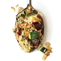Cheesy Brown Rice Gratin with Zucchini & Eggplant Recipe ... image