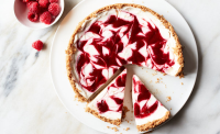 Raspberry Swirl No-Bake Cheesecake Recipe - NYT Cooking image