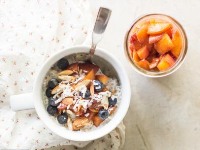 Peach Compote Overnight Oats Recipe | Min Kwon, M.S., R.D. | Food Network - Easy Recipes, Healthy Eating Ideas and Chef Recipe Videos | Food Network image