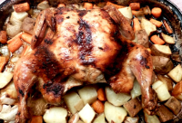 Oven Roasted Whole Lemon-Pepper Chicken and Veggies Recipe ... image