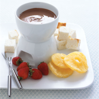 Chocolate Bar Fondue Recipe | MyRecipes image