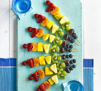 Rainbow fruit skewers recipe | BBC Good Food image