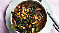Lentil Soup with Crispy Kale Recipe | Martha Stewart image