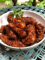 Spicy Korean Fried Chicken with Gochujang Sauce Recipe ... image