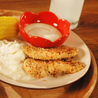 Oatmeal-Crusted Chicken Tenders Recipe | MyRecipes image