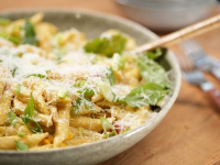 Corn Pasta with Sun-Dried Tomatoes Recipe | Alex Guarnaschelli | Food Network image