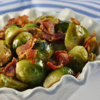 Braised Brussels Sprouts with Bacon Recipe | Allrecipes image