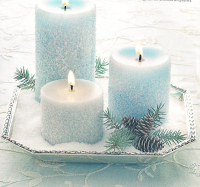 Frost covered candles, crafts | Just A Pinch Recipes image