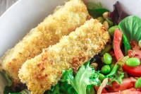 Easy Homemade Fish Sticks with Spring Salad | Hidden ... image