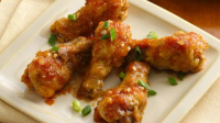 Sticky Ginger Garlic Chicken Wings Recipe - BettyCrocker.com image