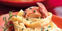 Lobster Pasta with Herbed Cream Sauce Recipe | Epicurious image