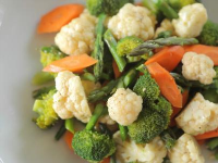 Steamed Vegetables with Sesame-Chile Oil Recipe | Daphne ... image