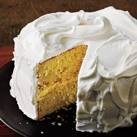 Vanilla Cake with Italian Meringue Frosting Recipe | MyRecipes image