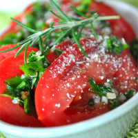 Sliced Tomatoes with Fresh Herb Dressing Recipe | Allrecipes image