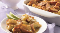Apple Bread Pudding with Warm Butter Sauce Recipe ... image