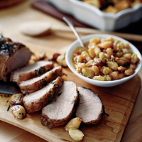 Roasted Veal Loin with Pickled Golden Raisins Recipe ... image