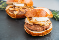Kobe Beef Burger with Caramelized Onion and Goat Cheese ... image