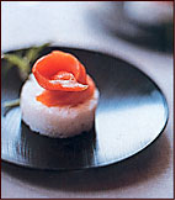 Jasmine Rice Cakes with Wasabi and Smoked Salmon Recipe ... image