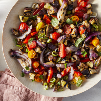 Grilled Eggplant Salad Recipe | EatingWell image