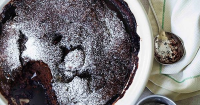 Self-saucing chocolate pudding recipe with and almond milk ... image