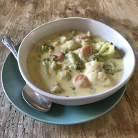 Cheesy Broccoli and Vegetable Soup Recipe | Allrecipes image