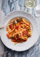 Rock Shrimp Pasta with Spicy Tomato Sauce Recipe | Bon Appétit image