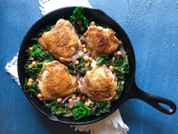 Healthy Chicken Thighs With Kale Recipe | Cooking Light image