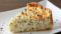 German Onion and Bacon Pie (Zwiebelkuchen) Recipe ... image