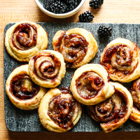 Blackberry & Brie Puff Pastry Roll Recipe | EatingWell image