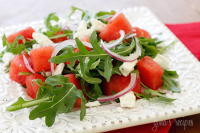Easy Watermelon Arugula and Feta Salad - Skinnytaste image