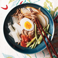 Korean Chilled Buckwheat Noodles & Chile Sauce Recipe ... image