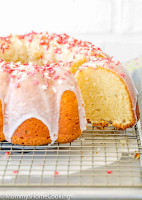 Easy Eggless Vanilla Pound Cake Recipe - Mommy's Home Cooking image