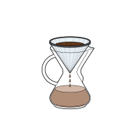 Chemex Brewed Coffee, Using a Metal Kone Filter Recipe ... image