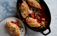 Baked Chicken With Crispy Parmesan and Tomatoes Recipe ... image