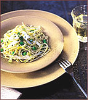 Pasta with Peas, Garlic and Ricotta Salata Recipe - Alice ... image
