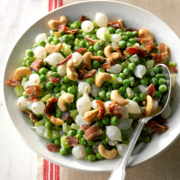 PEAS WITH PEARL ONIONS AND BACON RECIPES