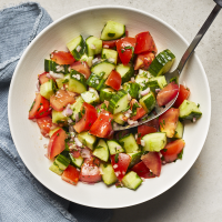 Chopped Cucumber & Tomato Salad with Lemon Recipe | EatingWell image