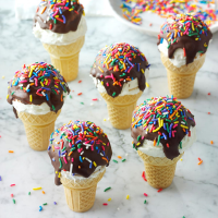 Chocolate-Dipped Ice Cream Cone Cupcakes Recipe: How to ... image