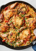 Chicken Scarpariello with Sausage and Peppers Recipe | Bon ... image