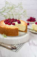 Delicious Baked White Chocolate Cheesecake • Tamarind & Thyme image